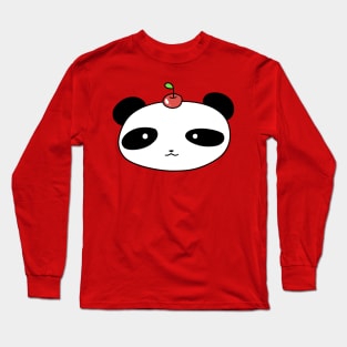 Cherry Panda Face Long Sleeve T-Shirt